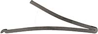 Mainspring, left hand, tempered steel